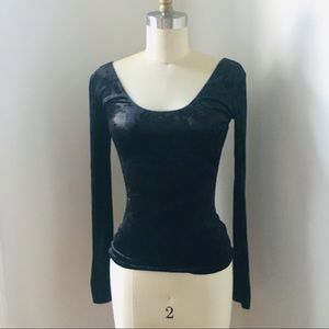 Black Velvet Off the Shoulder Top